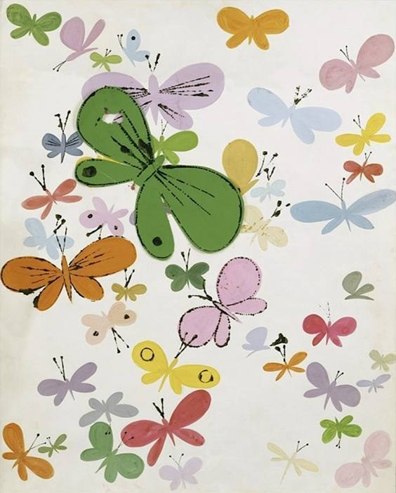 Andy Warhol Butterflies big green in middle